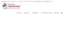Tablet Screenshot of billiardsthanhminh.com